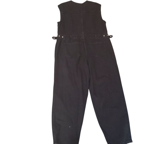 Universal Thread Women's Jumpsuit Sleeveless Zipper Front Fitted Black Size 16 - Picture 6 of 9